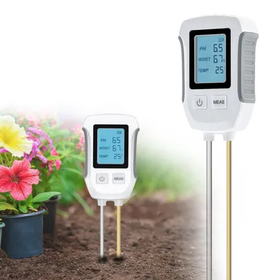 Productafbeelding van Vochtmeter - Bodemtester - 3-in-1 - Digitaal LCD-scherm