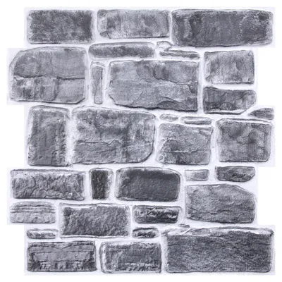 Produktbild von 3D-Wandpaneele zum Selbstkleben, Steinoptik, grau, 10 Stück, 3D-Wandverkleidung, selbstklebende Ziegelsteintapete, 3D-PVC-Wandpaneele, Innenwanddekoration, wasserfest, 30 x 30 cm