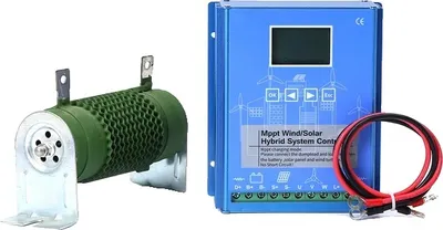 Obrázok produktu pre Solárny regulátor, MPPT Hybrid, LCD displej, Wind800W Solar600W, 12V 24V AUTO