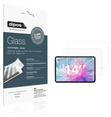 Image de 2x Protection ecrán pour LEVIRTU M328 mat Verre souple Film Protecteur 9H dipos
