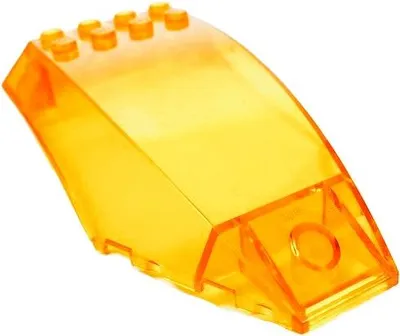 Produktbild von 1x Lego Cockpit 10x6x2 transparent orange gewölbt Batman 35337 59195 45705