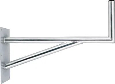 Produktbild von PremiumX 80cm Wandhalter mit Stützelement Stahl verzinkt Ø 48mm Winkel Wand-Halterung für Satelliten-Schüssel SAT-Antenne