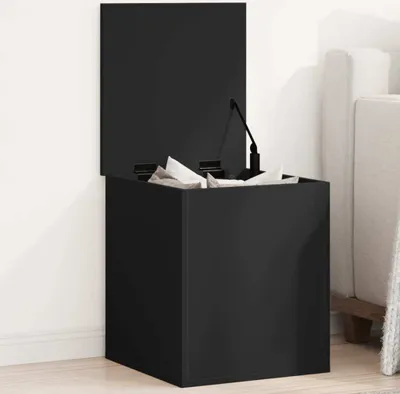 Produktbild von vidaXL Truhe Schwarz 40x42x46 cm Holzwerkstoff