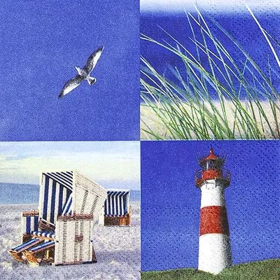 Produktbild von Servietten 25x25 cm - Maritime Collage