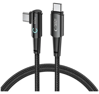 Produktbild von Tech-Protect Ultraboost „L“ Typ-C Kabel 60W/6A 100Cm Grau