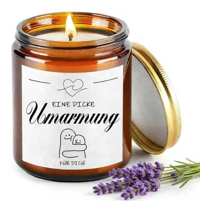 Lavendel-Duftkerze 210 g, 50 Std., Sojawax, Geschenkbox