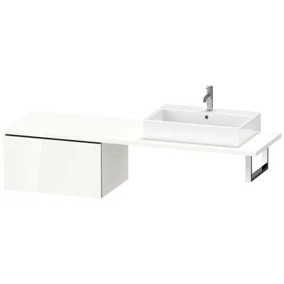 Produktbild von Konsolenunterschrank L-CUBE 400x720x547mm weiß hochglanz weiß hochglanz