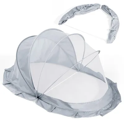 Produktbild von Baby Moskitonetz Zelt ohne Installation, bodenlos, faltbar, 360° Schutz, verschlüsseltes Netz, für unterwegs