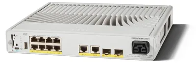 Productafbeelding van Cisco Catalyst 9200CX - Netwerkbasis - Switch - compact - L3 - beheerd - 8 x 10/100/1000 (PoE+) + 2 x 1000Base-T + 2 x 10 Gigabit SFP+ (uplink) - voor montage in een rack - PoE+ (240 W)