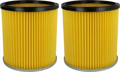 Produktbild von vhbw 2x Faltenfilter kompatibel mit Kärcher 2201, 2001 (1.819-1211), 3011, 1.085-141.0), 1.085-121.0 Staubsauger - Patronenfilter Gelb Abwaschbar