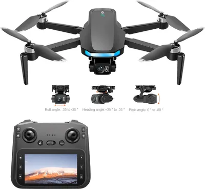Obrázok produktu pre AIORBER GPS dron, 5G prenos obrazu, živý prenos, 4K ultra HD kamera, dlhý čas letu, GPS navigácia, 4,5" displej, čierna