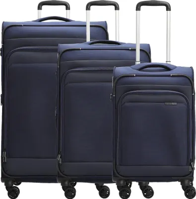 Immagine prodotto di d&n Travel Line 9504 Set di valigie a 4 ruote, 3 pezzi con pieghe elastiche