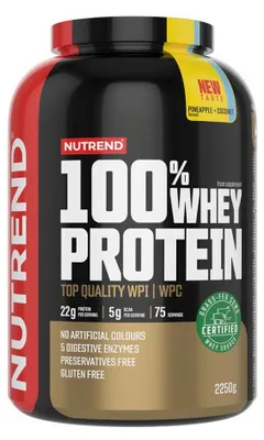 Imagen del producto de Nutrend 100% Proteína de Suero de Leche, 2250 g, sabor piña y coco