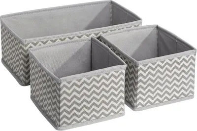 Produktbild von Aufbewahrungsbox Stoffkiste flexible Organizer in 2 Größen mDesign 3er Set Taupe
