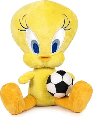 Produktbild von Tweety Plüschtier 25 cm mit Fußball Looney Tunes Kuscheltier