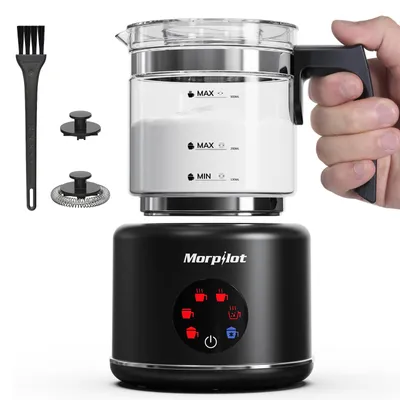 Obrázok produktu pre Morpilot, elektrický mliečny mixér, 6 v 1: na prípravu tepleného, studeného a iných druhov mliečnej peny