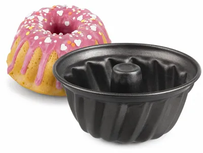 Productafbeelding van Zenker Gugelhupfform Ø 10 cm SPECIAL - MINI, kleine bakvorm van staal, cakevorm met antiaanbaklaag (kleur: zwart)