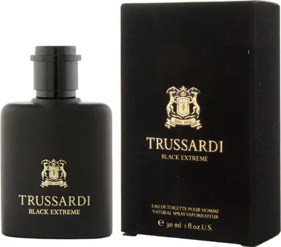 Obrázek produktu pro Trussardi Black Extreme, Pánské, 30 ml, Kůže, Pačuli, Dřevo, Kosatec, Citrón, Mořský, Švestka