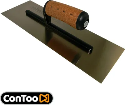 Produktbild von Profi Glättkelle goldener Edelstahl Gipserkelle, Kork Griff 120x290 CT099