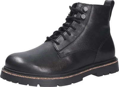 Produktbild von Birkenstock Highwood Lace Mid Leder Herren Schwarz Stiefel