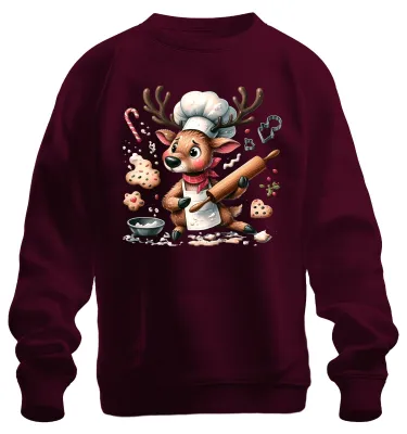 Obrázok produktu pre Vianočná mikina so sobom, bordová, 3XL