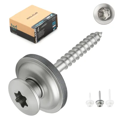 Produktbild von 100 WALCUR Spenglerschrauben 4,5 x 35 mm Edelstahl A2 – mit Dichtscheibe & TX-Antrieb – rostfrei & witterungsbeständig – für Dach & Fassade