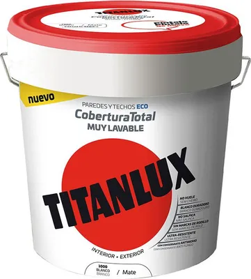 Image de Peinture Plastique Lavable Blanc Haute Couverture Intérieur-extérieur - Titan