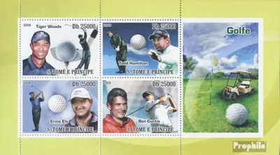 Produktbild von Briefmarken Sao Tome e Principe 2008 Mi 3624-3627 Kleinbogen (kompl. Ausgabe) postfrisch Golf