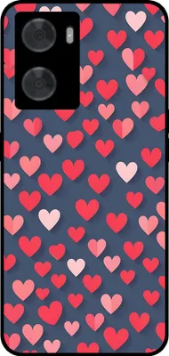 Zdjęcie produktu dla Etui na telefon Smartphonica pasujące do Oppo A57 / A57s / A77 z nadrukiem różowych i czerwonych serc - etui z TPU z wzorem różowych i czerwonych serc