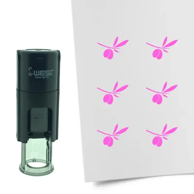 Produktbild von CombiCraft Selbstfärbender Stempel 'Olivenzweig' in der Farbe Pink, Ø10mm