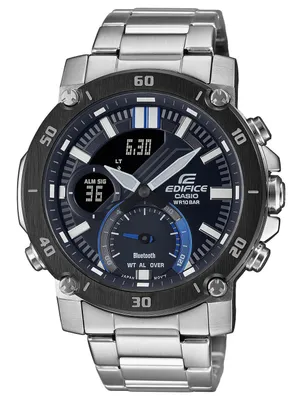 Image de Casio Edifice ECB-20DB-1AEF, montre pour homme, chronographe, connectivité Bluetooth, étanche jusqu'à 10 bars, en acier inoxydable
