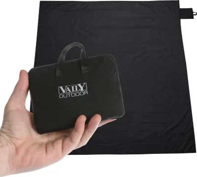 Produktbild von Vaily Mini Picknickdecke Stranddecke - Ultradünne Outdoor Decke, ideal für Picknick, Camping und Wandern - 160 x 140 cm