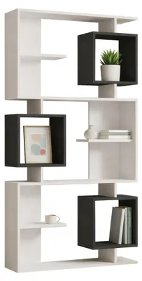Produktbild von Cergnago - Bücherregal, 90x25x172h cm Weiß, 8 Regalböden