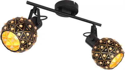 Produktbild von Globo Lighting Strahler Metall schwarz matt, 2x E27