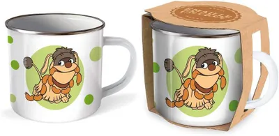 Produktbild von Trötsch Emaille Becher mit Moppi – Kaffeetasse und Teetasse