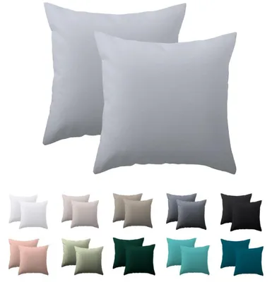 Productafbeelding van Kussensloop, 80x80 cm, set van 2, grijs, 100% microvezel