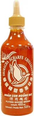 Produktbild von FLYING GOOSE Sriracha 455ml | scharfe Chili Sauce mit extra KNOBLAUCH | Extra Garlic