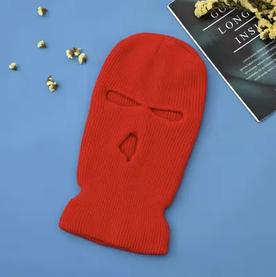 Immagine prodotto di CHPN – Cappuccio antivento – Cappuccio antivento – Berretto – Berretto con visiera – Rosso – Taglia unica – Lavorato a maglia – Elastico – Maschera da motociclista – Maschera facciale con 3 fori – Cappuccio antivento – Universale