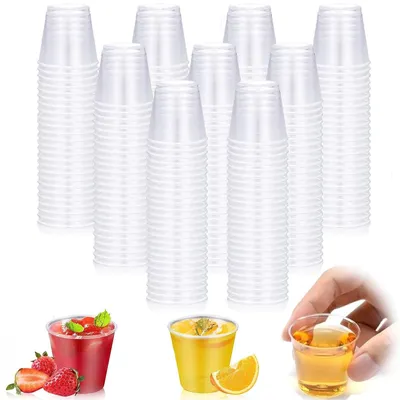 Zdjęcie produktu dla Solidchoice - 300 sztuk przezroczystych szklanek do degustacji i imprez