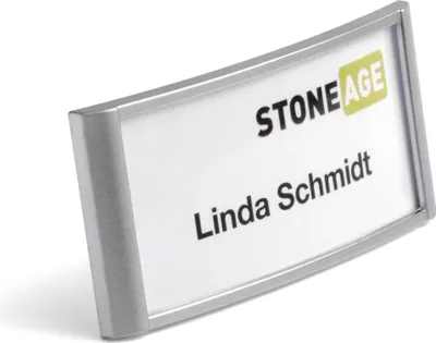 Immagine prodotto di DURABLE Portanome CLASSIC 34x74 mm con combi clip, 10 pezzi, Argento, 854323