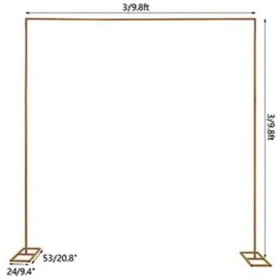 Produktbild von Ballonbogenständer - Quadratischer Metallrahmen - Gold - 3 x 3 m - Hochzeitsdekoration - Für Partys