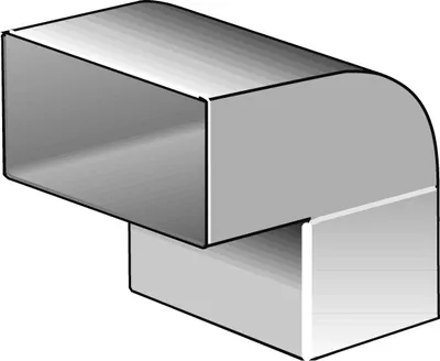 Image de Helios Flachkanalbogen FLB 100 Preis per Stück senkrecht