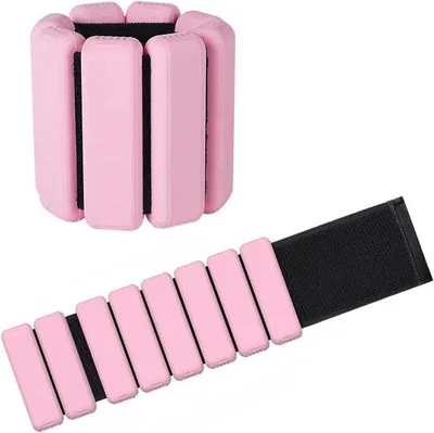 Produktbild von 2 Stück verstellbare Fitnessarmbänder für Joggen, Yoga, Aerobics, Pilates, Gewichtsarmband, schwarz (14-23 cm)