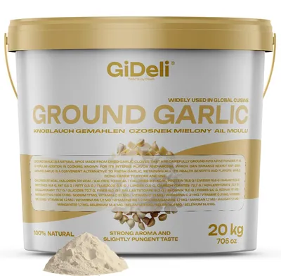 Obrázok produktu pre Mletý cesnak v prášku 20 kg, prírodný, na mäso, zeleninu a ryby, intenzívna chuť, GiDeli