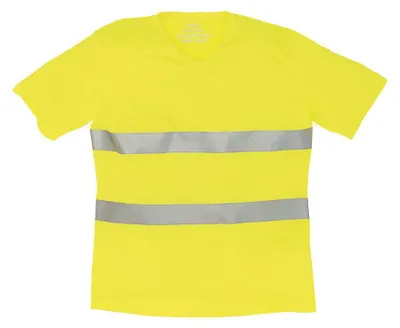 Image de Yoko - T-shirt « Fluo » à col en V pour homme FK2268 (M) (jaune)