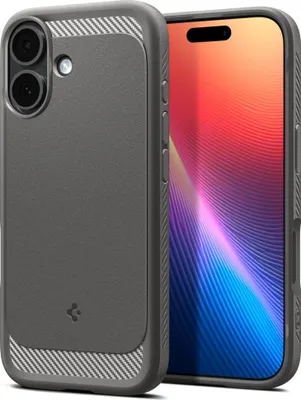 Produktbild von SPIGEN Rugged Armor MAG kompatible Handyhülle passend für IPHONE 17 grau