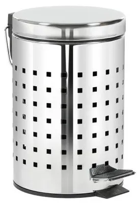 Produktbild von Kosmetikeimer 3L Softclose Edelstahl Mülleimer Bad Treteimer Silber