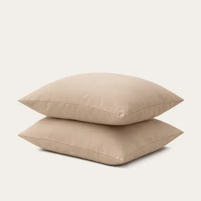 Produktbild von HappyBed Taupe | 60x70 - Kissenbezug-Set 2-teilig - 100 % Mikrofaser - Mit Reißverschluss