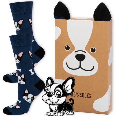 Produktbild von Herren-Baumwollsocken mit Hunde-Motiv Gr. 40-45 von SOXO – lustiges Geschenk für Männer zum Geburtstag
