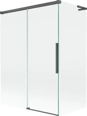 Immagine prodotto di Mexen Rox L paravento per vasca da bagno a 2 ante scorrevoli 120 + 70 x 150 cm, trasparente, grigio canna di fucile spazzolato